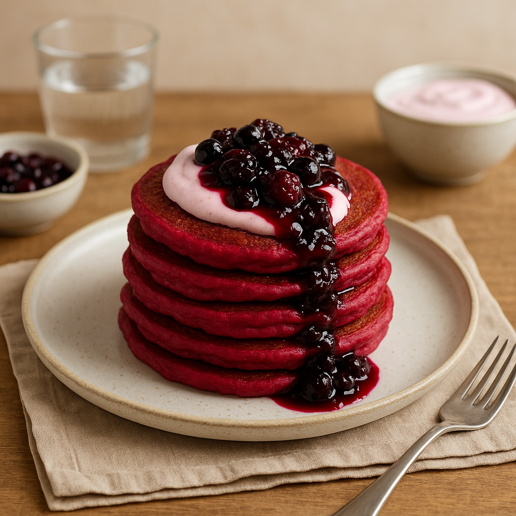 Beetroot pancakes