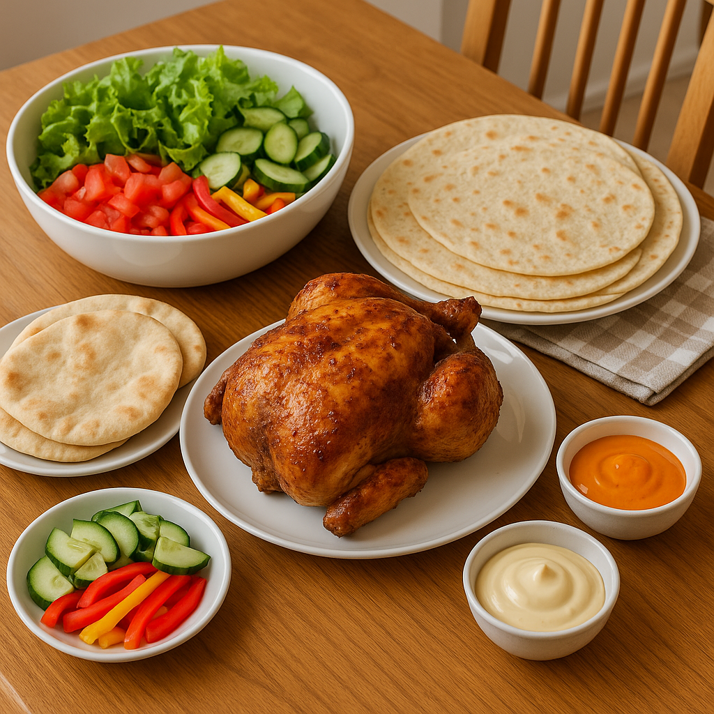Roast chicken & pitta