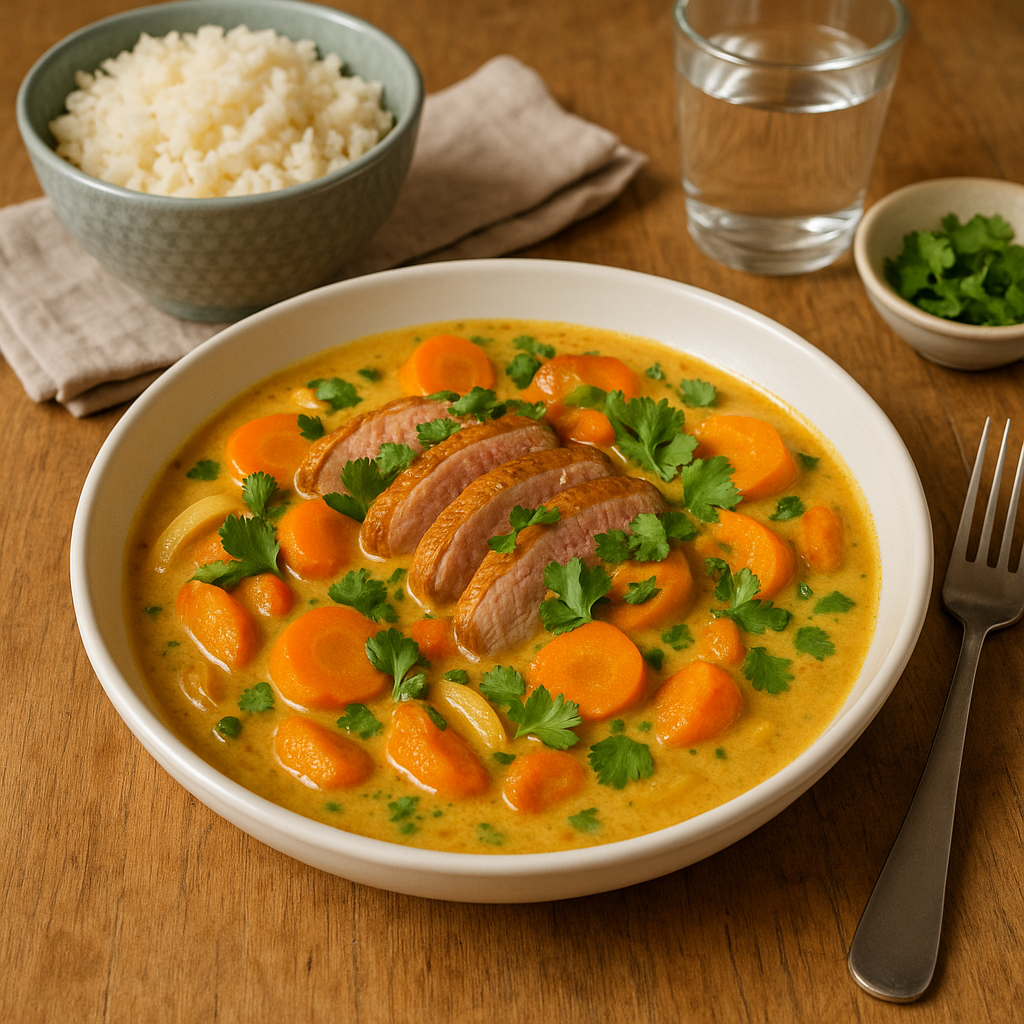 Duck thai curry
