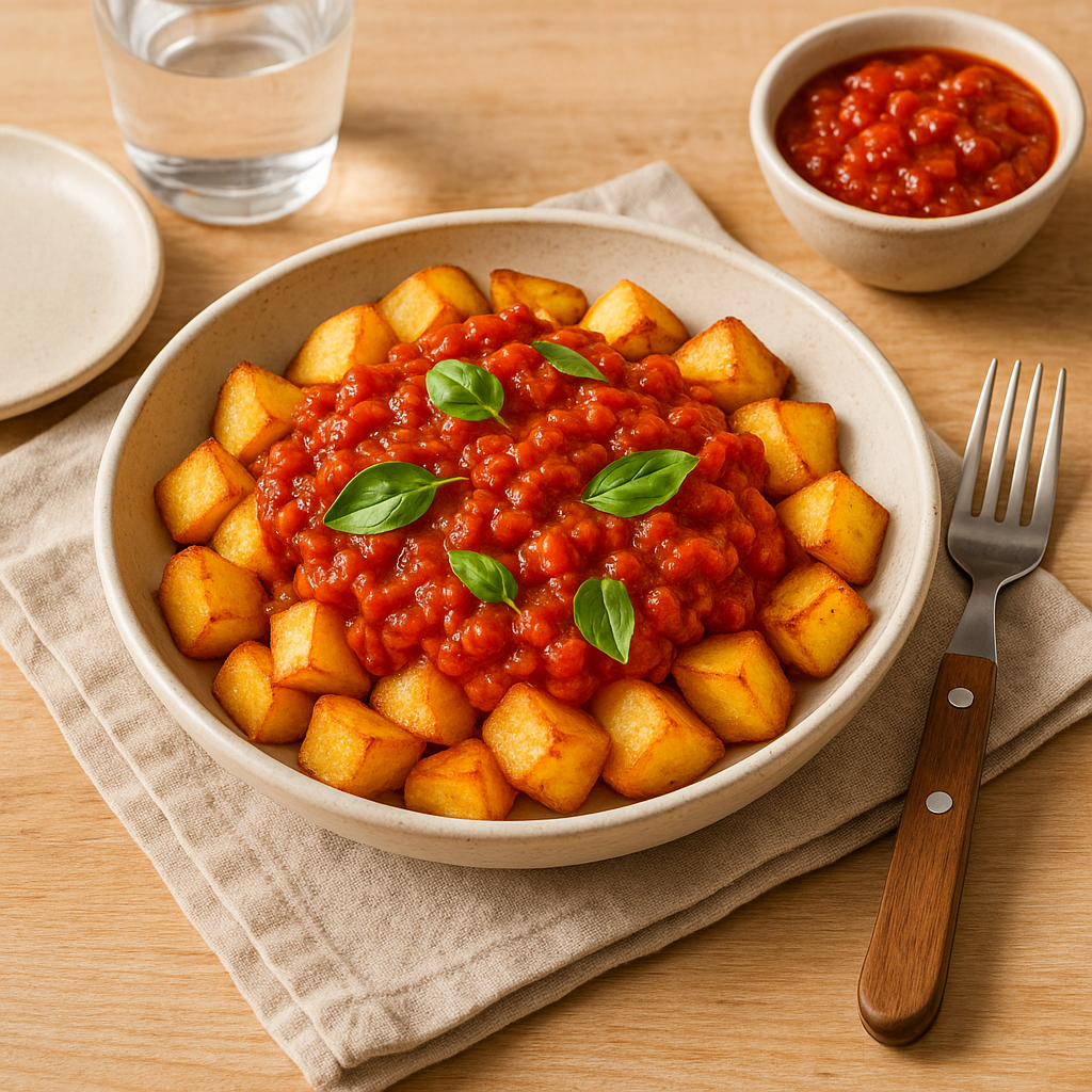 Air fryer patatas bravas