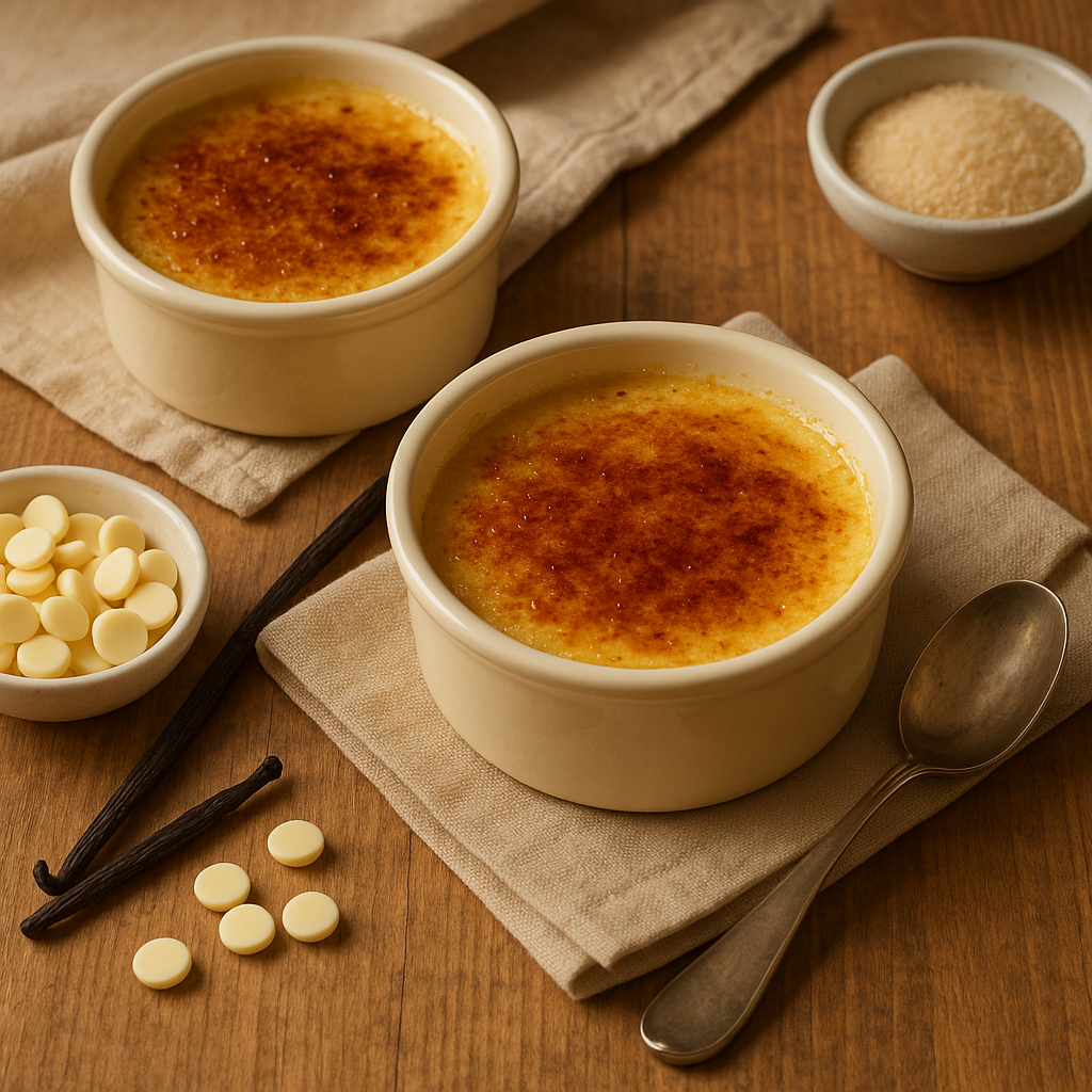 White chocolate creme brulee