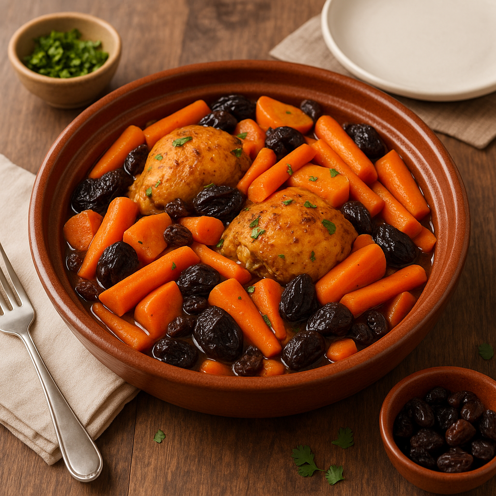 Tajine de Poulet aux Carottes et Patates Douces (Chicken and Sweet Potato Tagine)