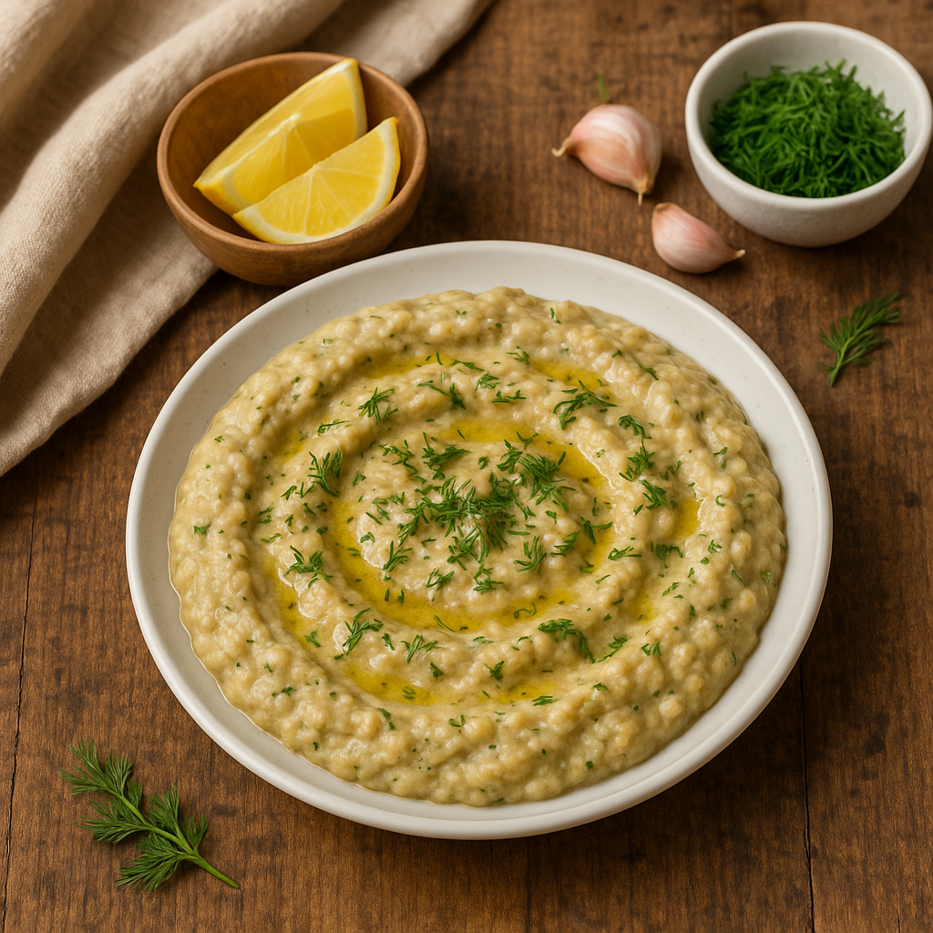 Smoked aubergine purée