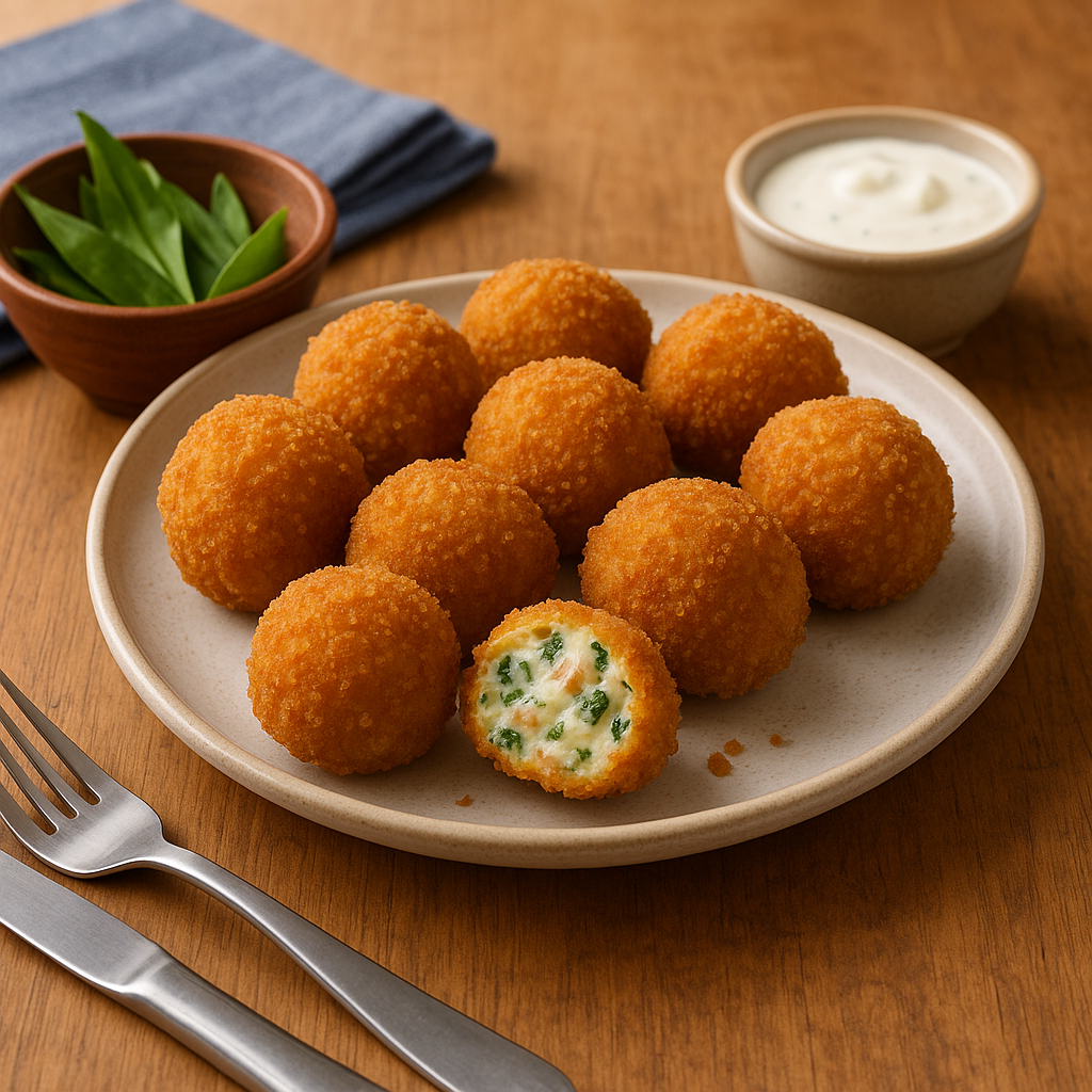Jamon & wild garlic croquetas