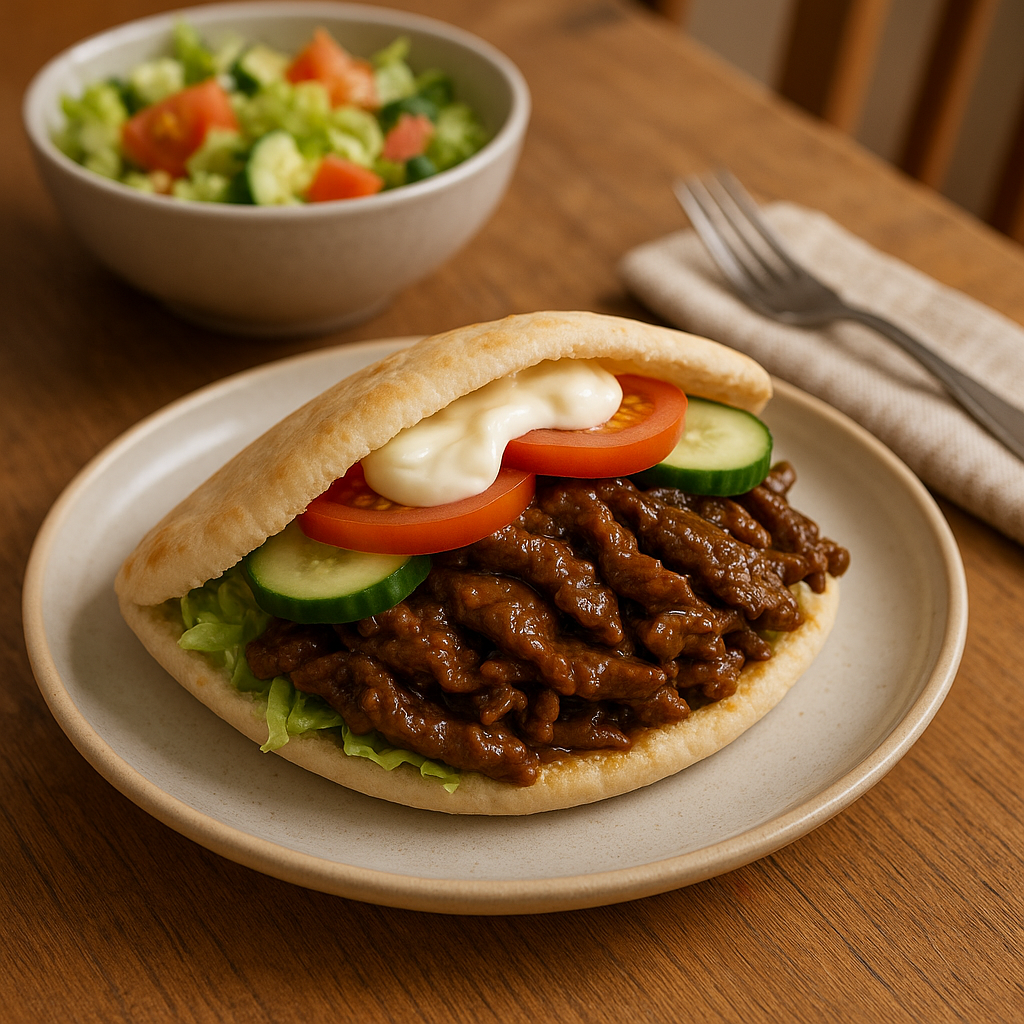 Beef in a pitta