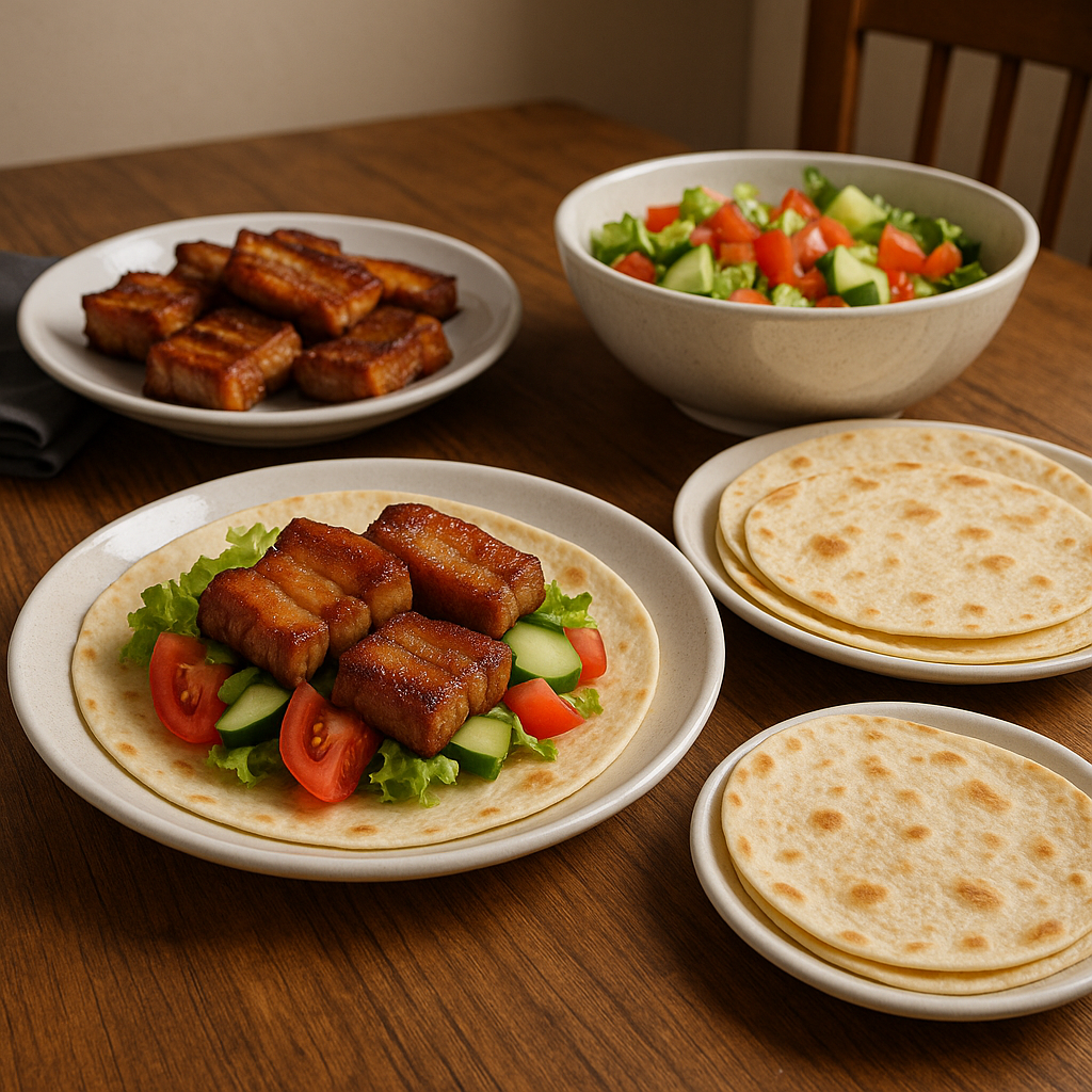 Pork belly wraps