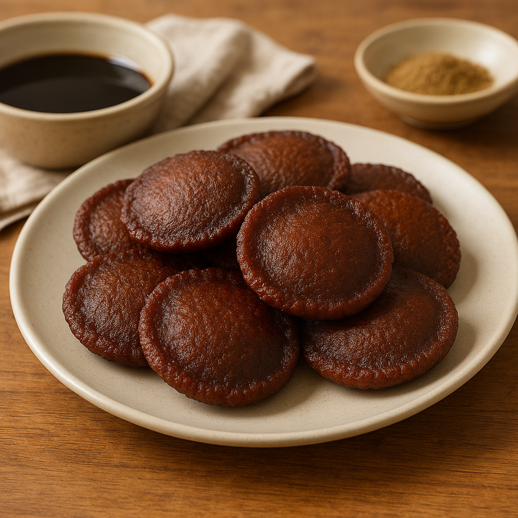 Handesh – Bangladeshi rice flour and date molasses cakes