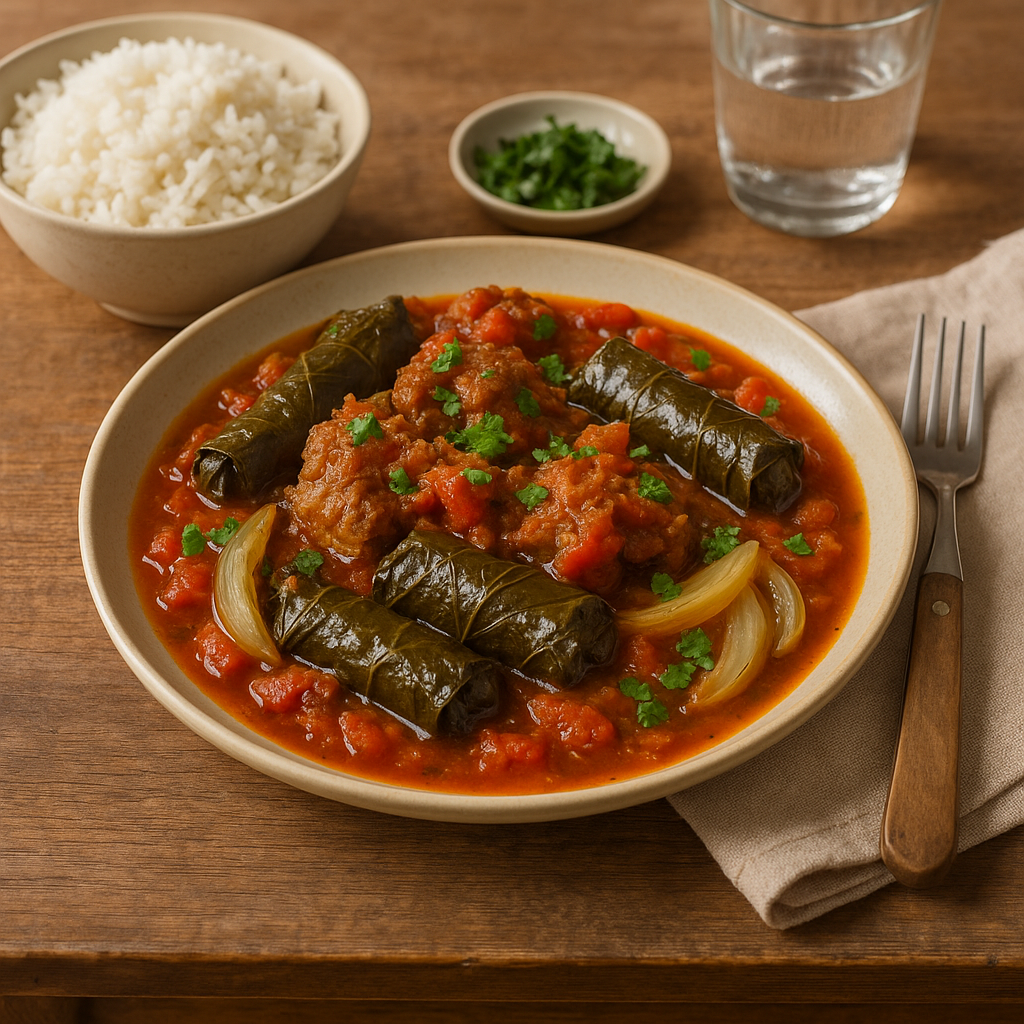 Lamb tomato and sweet spices