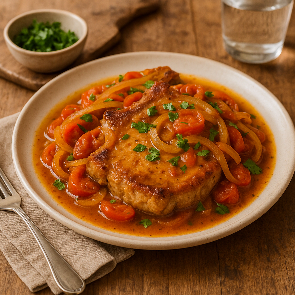 Chuletas de Cerdo a la Criolla (Pork Chops in Creole Sauce)