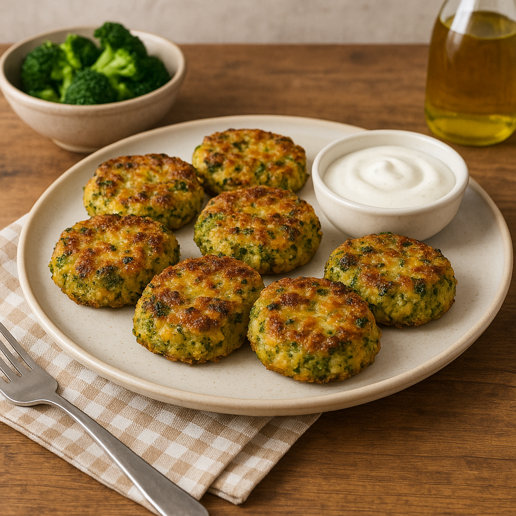 Cheesy Roasted Broccoli Patties