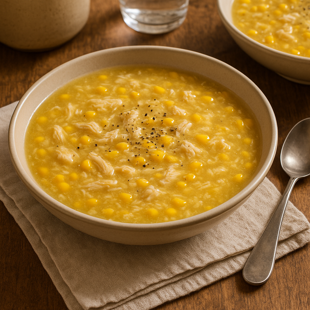 Sweetcorn chicken soup