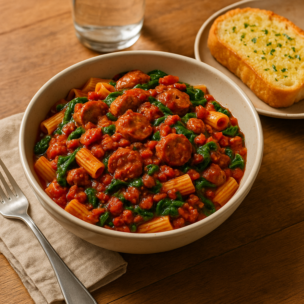 Sausage Spinach Pasta