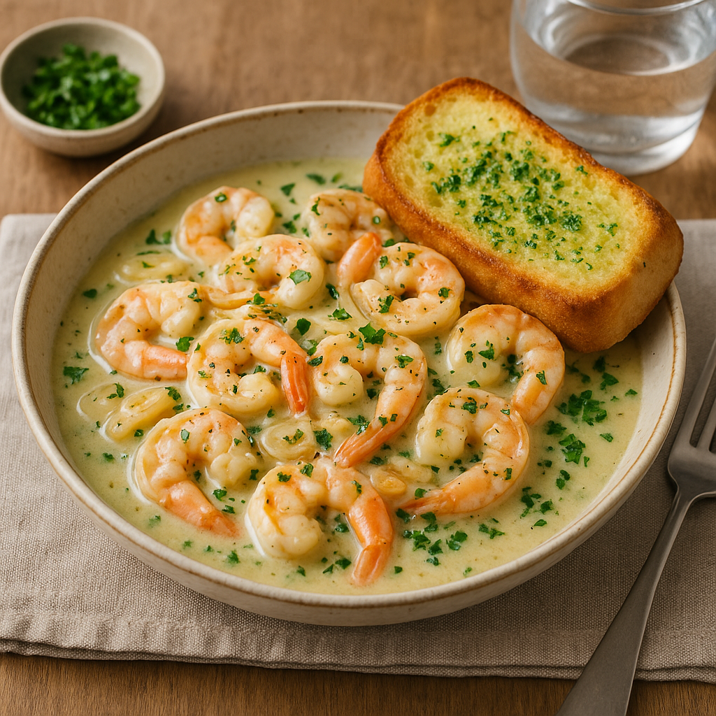 Garlic prawns