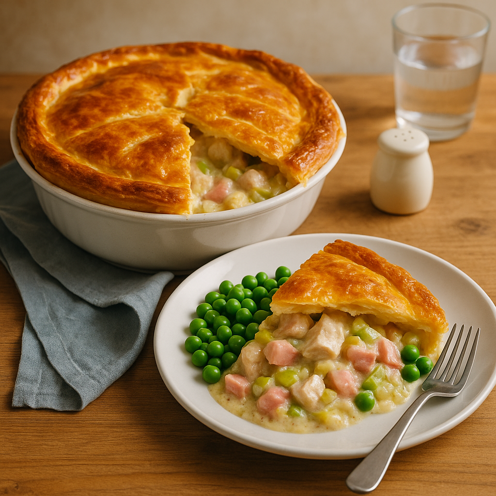 Chicken Ham and Leek Pie