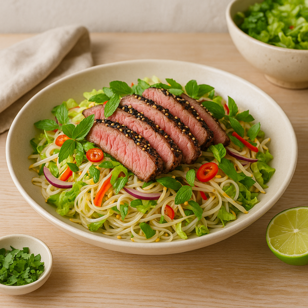 Thai rice noodle salad