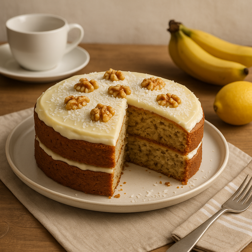 Banana & Walnut Cake