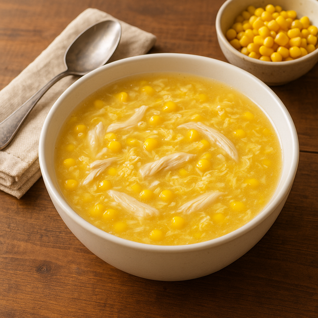 Sweetcorn chicken soup